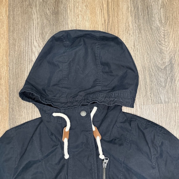 Abercrombie & Fitch Jacket Womens Small Black Anorak Military Hooded Utility - Picture 5 of 14